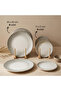 Misis 12 Piece Porcelain Serving and Cake Plate Set for 6 People - Guaranteed Click-Click & Pattern Quality - 4