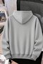 Sw Papatya Women's Front Printed Oversize Hooded Sweatshirt with Kangaroo Pocket and Two Threaded Drawstrings Hoodie - 2