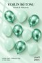 Chrome Green and Macaron Green Balloon Set 10-Piece Party Birthday Balloon Organization Decoration Product Description: - 3