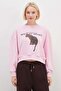 3 Threaded Tiger Print Oversize Sweatshirt - 2