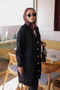 Black Buttoned Glittery Knitwear Cardigan