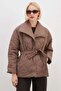 Waterway Patterned Belted Quilted Coat