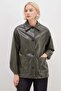 Buttoned Double Pocket Faux Leather Jacket - 5