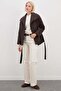 Waterway Patterned Belted Quilted Coat - 4