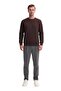 Men's Brown Jazz 54260 Viscose Basic Sweat Sweatshirt - 3