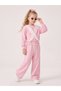 Girl's Striped Hooded Sweatshirt and Wide-Leg Sweatpants Set - 2