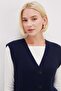Buttoned V-Neck Knitwear Vest - 6