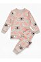 Girl's 100% Cotton Gray Color Koala Pattern Long Sleeve Winter Pajama Set - 2