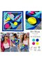 Choose Your Style Eighties Retro Neon Geometric Patterned Scarf 70 X 70 cm