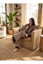 Plus Size Pajama Sets - Brown - Long