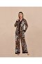 Plus Size Pajama Sets - Brown - Long - 4