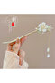 Far Eastern Style Hair Stick with Flower and Tassel Detail
