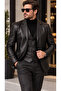 Genuine Leather Blazer Jacket and Vest Set Combination - 4
