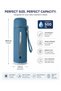 Glass Water Bottle with Protective Sleeve & Carry Loop | Leak Proof Reusable Drinking Bottle for Office Gym Travel School Home | Wide Mouth Glass Bottle 500 ML - 5