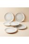 Wave 6-Piece Porcelain Cake & Dessert Plate Set 17 cm - Pattern and Pattern Transfer Guaranteed - 4