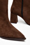 Zeva Vellora Women's Pointed Toe Heeled Boots Zippered Ankle Boots Thick Block Heel Daily Stylish Classic Boots - 4
