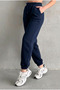 Women's 3 Thread Fabric Fleece Jogger High Waist Sweatpants - 2