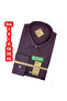 Men's 100% Cotton Shirt Relaxed Fit Single Pocket Long Sleeve Buttoned Bottom Collar 4 Seasons - 3