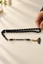 Specially Crafted Zeyve Amber Prayer Beads – with Certified Metal Tassel – Black - 3