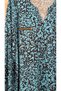 Women's Long Sleeve Combed Cotton Blouse Leopard Pattern - 3