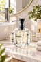 Clear Acrylic Liquid Soap Dispenser – Decorative Soap Dispenser with Chrome Pump, for Bathroom and Kitchen