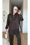 Molly Nelly Women's Comfortable Hooded Set with Front Pieces - 3