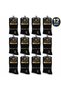 Premium Men's Long Socks 12 Pairs 100% Cotton Breathable Black Casual Socks