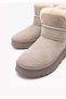 Embroidered Fur Thick Sole Children's Boots 32-35 Beige - 3