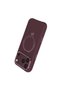 iPhone 18 Pro Max & 17 Pro Max Compatible Case with Ring Stand Magsafe Rovana Cover Premium Liquid Silicone - Dark Cherry - 3