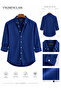 Fit Cut Cotton Linen, Breathable, Light Textured, Quick-Ironing, Button-Up Collar, Men's Linen Shirt - 2