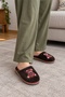 Women's Plush Comfortable House Slippers - Teddy Bear Appliqué, Plaid Lining, Winter Faux Fur - 4
