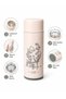 500ML Glass Water Bottle with Floral Print, Protective Sleeve, Leakproof Screw Lid and Wide-Mouth Design for School, Office, Gym, Travel and Daily Hydration - 3