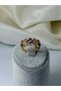 Steel Ring Flower Model with Zircon Stone Adjustable - 4