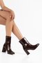 Holiday Women's Casual Boots with Furry Sleeves and Stone Zipper - 4