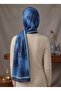 Cloud Pattern Bamboo Shawl New Cotton Stylish Shawl Navy Blue Night Blue - 2