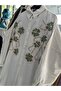 Long Shirt Embroidered Linen Suit - 2