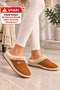 Slc K-1300 Soft Wool Winter Warm Women's House Slippers with Fur Inside - 2