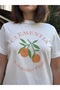 Ecru Clementia Text Printed Cotton T-Shirt - 4