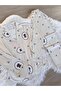 Floral Patterned Soft Feel Long Sleeve Knitted Pajama Set - 8