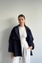 New Season Women's Oversize Belt Detailed Double-Breasted Collar Midi Trench Coat - 6