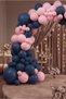Romantic Powder Concept 20-Piece Navy Blue Pink Balloon Set Birthday Party Decoration and Stylish Organization Balloon - 2