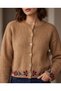 Vintage Floral Motif Buttoned Knitwear Cardigan - 3