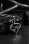 Stainless Steel Silver Color Double Headed Snake Necklace - 4