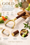 Gold Soyacak – Wooden Handle Vegetable and Fruit Peeler with Stainless Steel Blade – Ergonomic Kitchen Utensil - 3