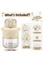 Kids Water Bottle with Cute Bear & Flower Design, Built-In Straw, Leak-Resistant Flip-Top Locking Lid, Transparent Body and Adjustable Shoulder Strap for School, Travel and Outdoor Activities - 720 ML - 3