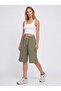 Women's Combed Cotton Relaxed Fit Jorts Bermuda Shorts - Khaki - C915 - 3