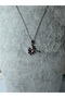 Steel Necklace with Zircon Stone Airplane Model