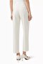 Cotton Straight Leg Women's Trousers, Comfortable Elegance with Pockets, Cream - 3