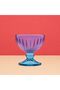 R'Eyla Bombo 6-Piece Colorful Glass Footed Ice Cream Bowl Dessert Bowl Snack Bowl Presentation Set 250 ml - 7