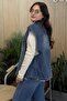 Bead Embroidered Denim Vest - 4